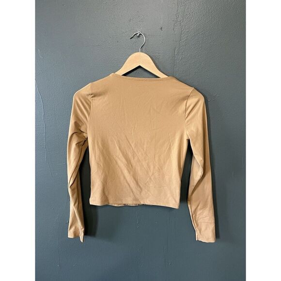 Abercrombie & Fitch Womens Yellow Long Sleeve T-shirt Soft A&F Size Small - Picture 2 of 3